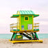 Green #2 Art Deco Miami Beach Lifeguard Stand